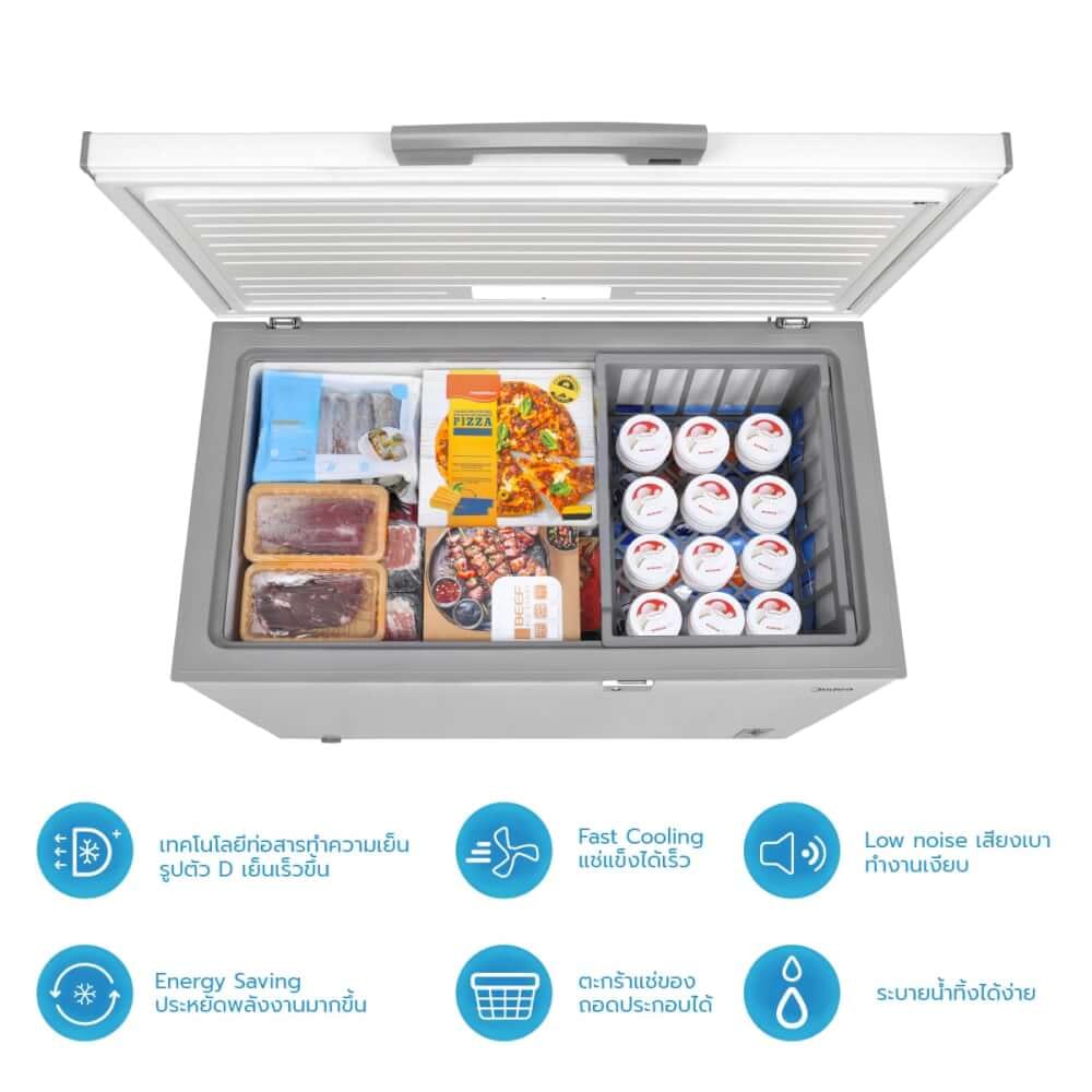 ตู้แช่แข็ง MIDEA รุ่น MDRC284FEG01TH (WHITE) ความจุ 198 ลิตร ขนาด 7 Q (ขาว)_3